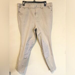Ariat Heritage Riding Equestrian Pants Womens Size 36L Breeches Patches Khaki